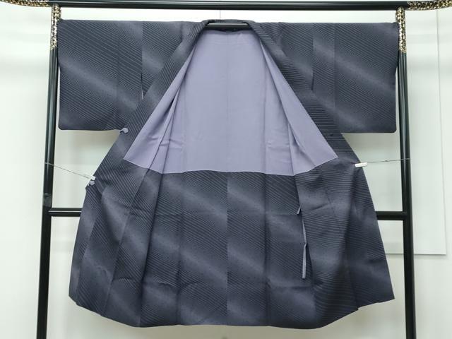 平和屋着物∞極上 世界的友禅作家 千地泰弘 道中着 斜線文 逸品 CZAA5298s6