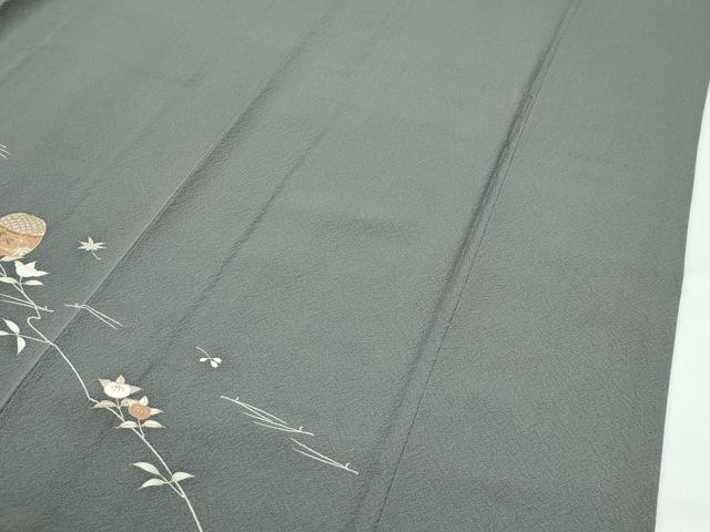 平和屋着物●極上 銀座きしや 訪問着 吹寄せ文 金彩 藍媚茶色地 たとう紙付き 逸品 CZAA5310s6