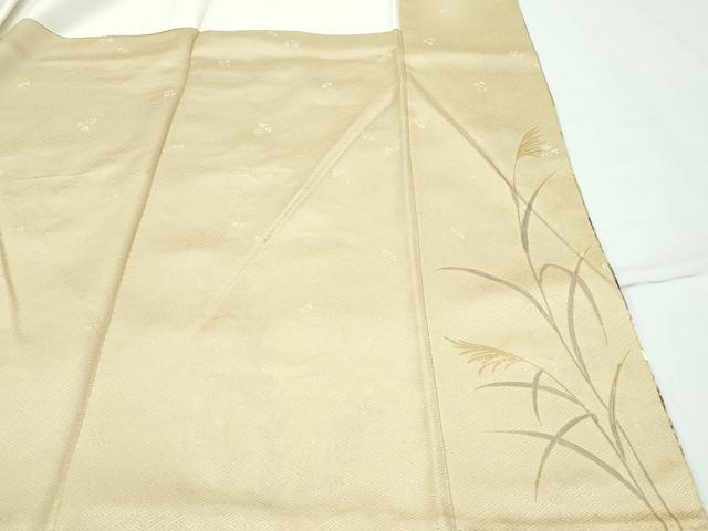 平和屋着物●極上 訪問着 駒刺繍 霞草花文 金彩 ブロンド色地 鈴乃屋扱い 逸品 CZAA5333s6