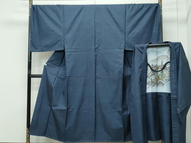 平和屋着物●極上 男性 本場大島紬 アンサンブル キングサイズ 100亀甲 総詰め 逸品 未使用 CZAA5364s6