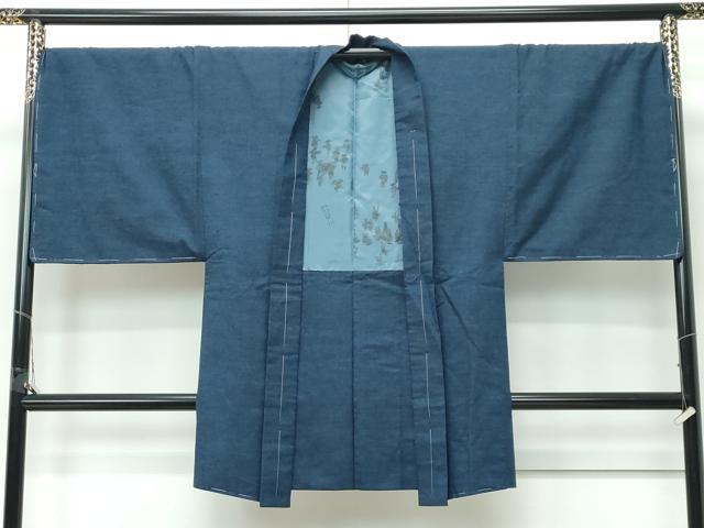平和屋着物●極上 男性 紬 アンサンブル キングサイズ 霞文 逸品 未使用 CZAA5365s6