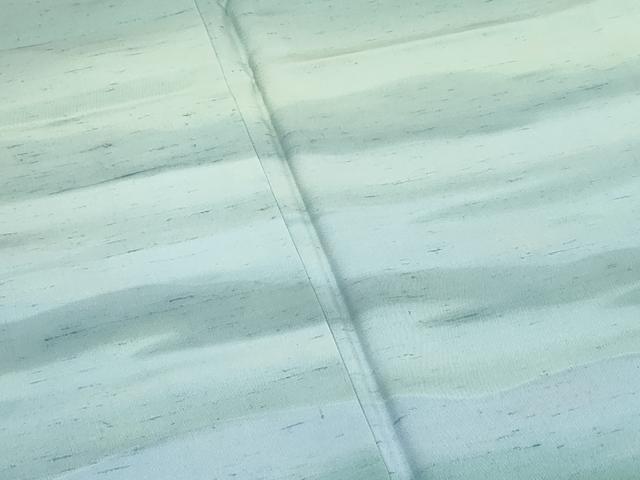 平和屋着物●極上 石川県指定無形文化財 牛首紬 白山工房 手織り 訪問着 霞文 薄青色地 逸品 未使用 CZAA5379s6