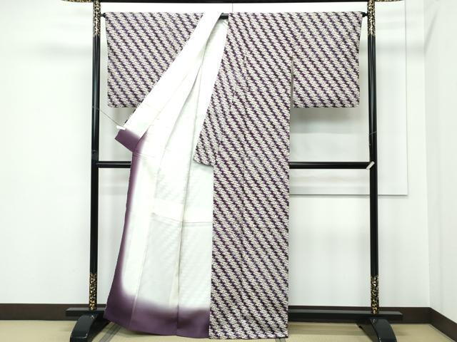 平和屋本店●極上 岩手の匠 草紫堂 南部絞り 紫根染 紬 逸品 CZAA5391s6