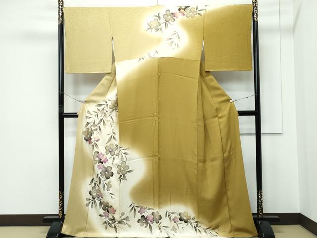 平和屋着物●極上 京の名門 じゅらく謹製 帝王紫 訪問着 刺繍 枝垂れ花文 暈し染め 金彩 逸品 CZAA5393s6