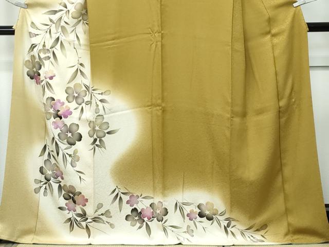 平和屋着物●極上 京の名門 じゅらく謹製 帝王紫 訪問着 刺繍 枝垂れ花文 暈し染め 金彩 逸品 CZAA5393s6