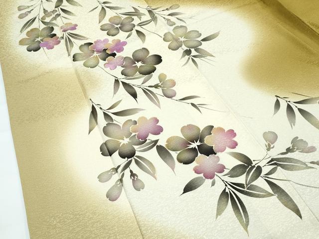 平和屋着物●極上 京の名門 じゅらく謹製 帝王紫 訪問着 刺繍 枝垂れ花文 暈し染め 金彩 逸品 CZAA5393s6