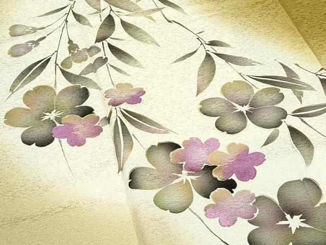平和屋着物●極上 京の名門 じゅらく謹製 帝王紫 訪問着 刺繍 枝垂れ花文 暈し染め 金彩 逸品 CZAA5393s6