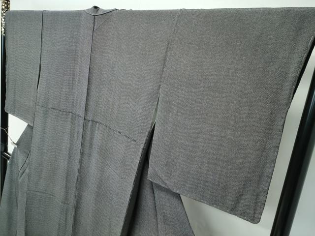 平和屋着物●極上 小紋師 鈴木秋治 江戸小紋 角通し 黒地 逸品 未使用 CZAA5394s6