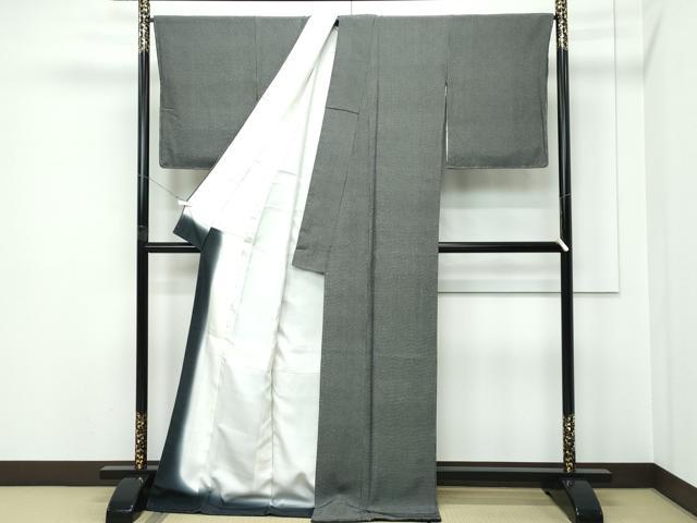 平和屋着物●極上 小紋師 鈴木秋治 江戸小紋 角通し 黒地 逸品 未使用 CZAA5394s6
