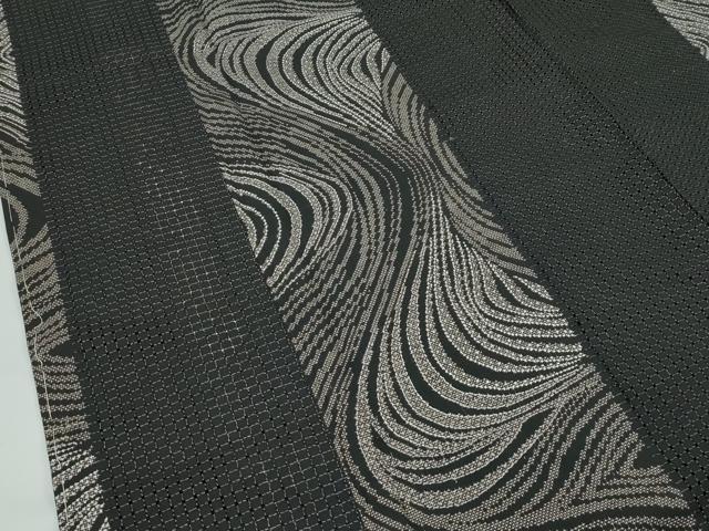 平和屋着物●極上 本場大島紬 泥染め 9マルキ 中国三大刺繍 スワトウ刺繍 流水間道 紬の原田 証紙付き 逸品 未使用 CZAA5395s6