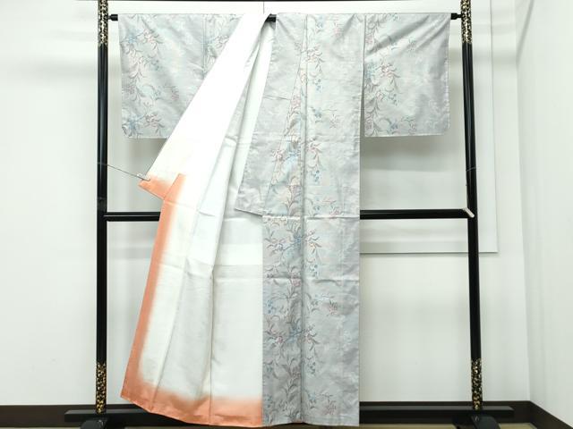 平和屋着物●極上 都喜ヱ門 本場大島紬 白大島 7マルキ 花づな間道 総絣 尾上トミ子作 藤絹織物謹製 証紙付き 逸品 未使用 CZAA5431s6