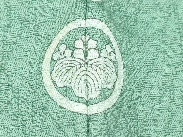 平和屋着物●極上 色無地 柳染色 氷割地紋 さが美扱い 逸品 未使用 CZAA5436s6