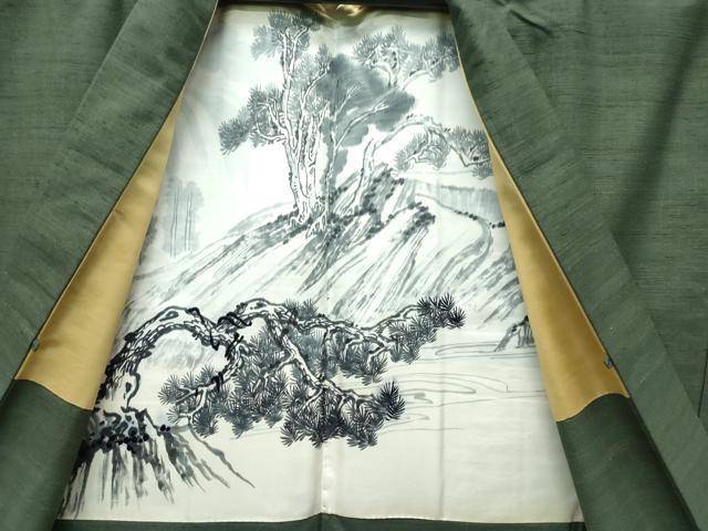 平和屋着物●極上 男性 紬 アンサンブル 霞文 逸品 CZAA5443s6