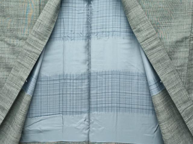 平和屋着物●極上 男性 紬 アンサンブル キングサイズ 霞文 逸品 CZAA5444s6