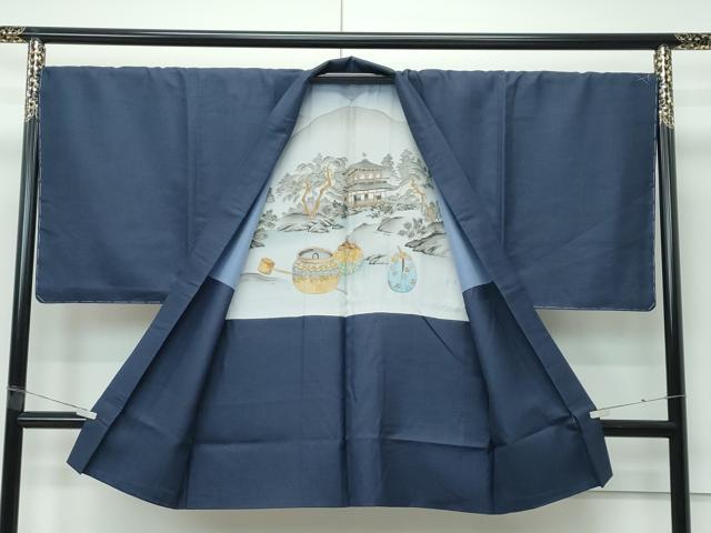 平和屋着物●極上 男性 紬 アンサンブル キングサイズ 100亀甲 逸品 未使用 CZAA5445s6