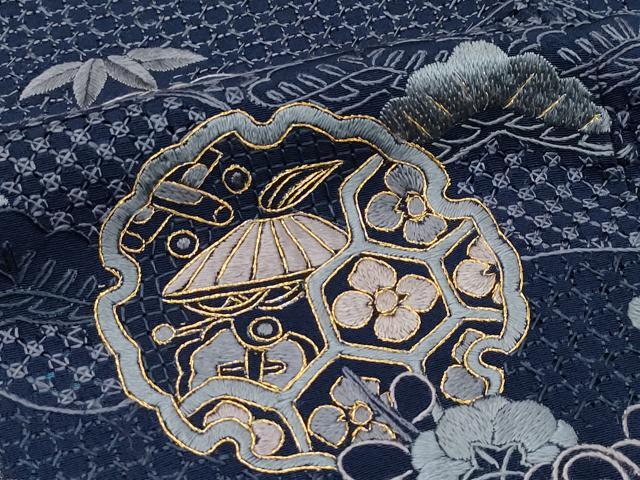 平和屋本店●極上 訪問着 総刺繍 中国三大刺繍 スワトウ相良刺繍 松竹梅雪輪吉祥文 金糸 逸品 CZAA5460s6