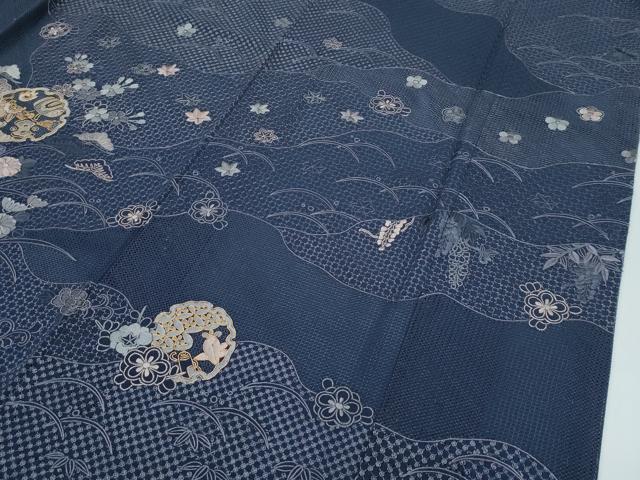 平和屋本店●極上 訪問着 総刺繍 中国三大刺繍 スワトウ相良刺繍 松竹梅雪輪吉祥文 金糸 逸品 CZAA5460s6