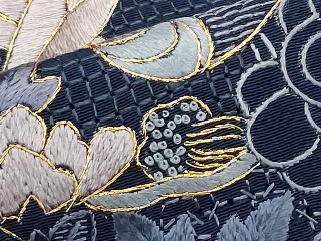 平和屋本店●極上 訪問着 総刺繍 中国三大刺繍 スワトウ相良刺繍 松竹梅雪輪吉祥文 金糸 逸品 CZAA5460s6