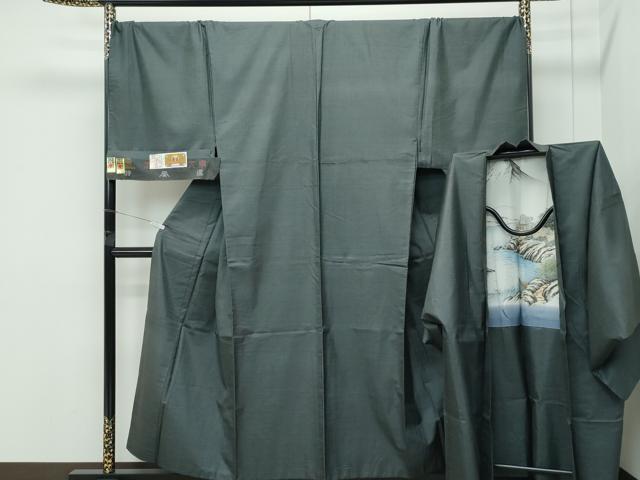 平和屋着物●極上 男性 本場大島紬 アンサンブル キングサイズ 100亀甲 総詰め 山田実作 証紙付き 逸品 CZAA5464s6