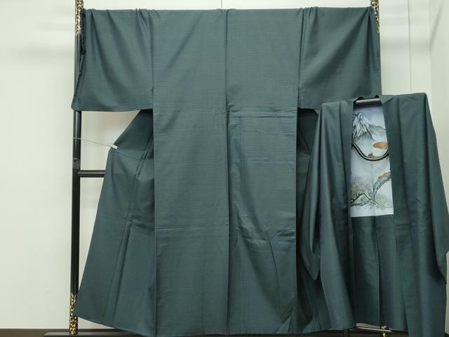 平和屋着物●極上 男性 本場大島紬 アンサンブル キングサイズ 100亀甲 総詰め 逸品 CZAA5465s6