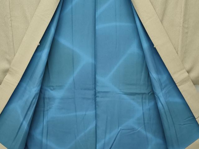 平和屋着物∞極上 男性 長羽織 お召地 間道 逸品 未使用 CZAA5487s6