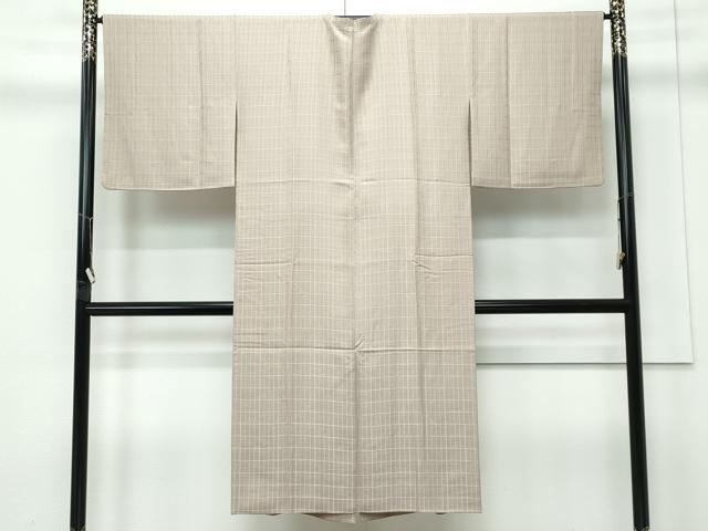 平和屋着物∞極上 道行コート ロング丈 格子柄 逸品 CZAA5496s6