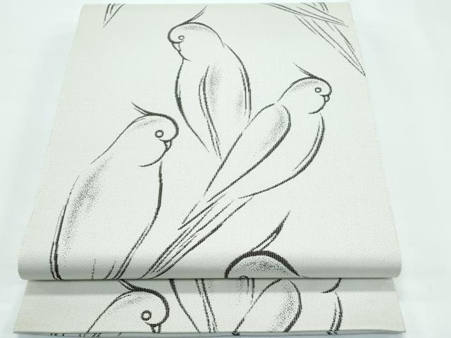 平和屋着物●極上 六通柄 本袋帯 インコ 逸品 CZAA5531s6