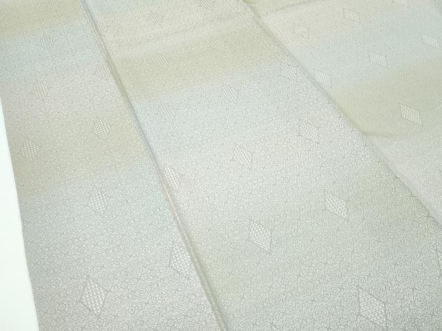 平和屋着物●極上 お召 花菱地紋 横段文 逸品 CZAA5536s6
