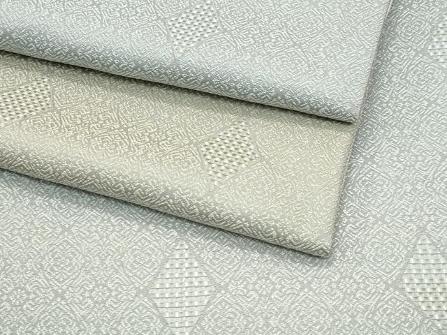 平和屋着物●極上 お召 花菱地紋 横段文 逸品 CZAA5536s6