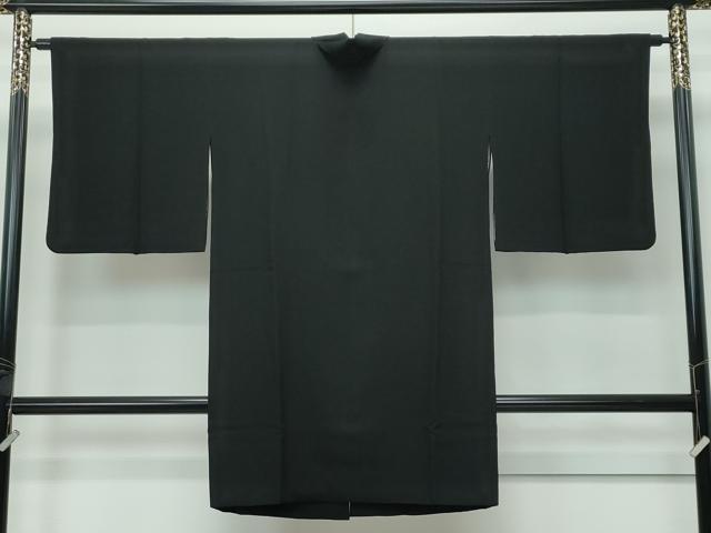 平和屋着物∞極上 道中着 ロング丈 色無地 黒地 逸品 CZAA5565s6