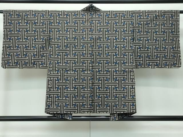 平和屋着物●希少 本場大島紬 龍郷絣 秋名バラ アンサンブル 逸品 未使用 CZAA5573s6