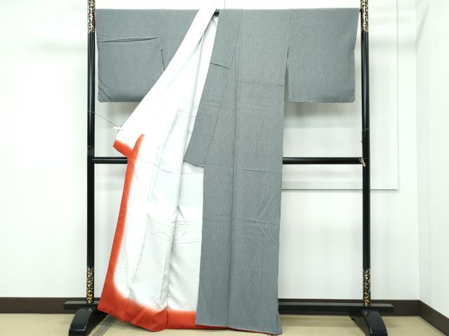 平和屋着物●極上 江戸小紋 角通し 黒地 逸品 未使用 CZAA5584s6