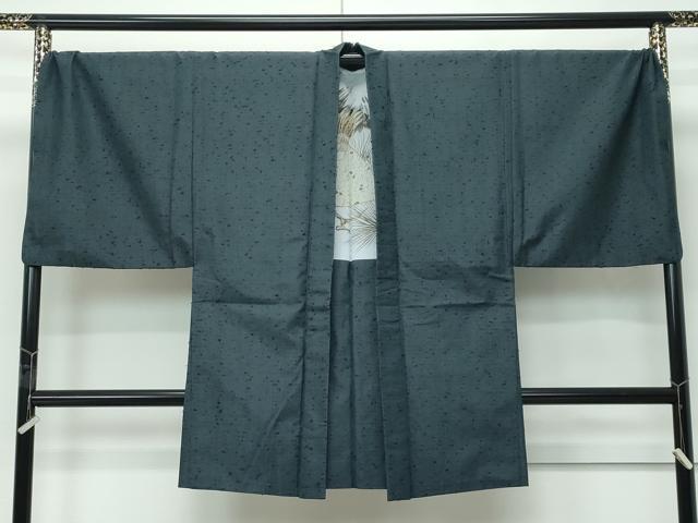 平和屋着物∞極上　男性　長羽織　髭紬　キングサイズ　仙斉茶色地　羽裏：鷹　逸品　CZAA5589s6 平和屋着物∞極上 男性 長羽織 髭紬 キングサイズ 仙斉茶色地