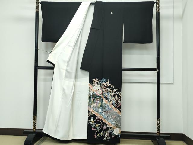 平和屋着物●極上 本加賀友禅作家 宮野勇造 黒留袖 宮島 枝花文 逸品 CZAA5600s6