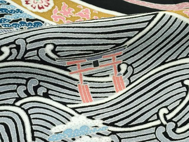 平和屋着物●極上 本加賀友禅作家 宮野勇造 黒留袖 宮島 枝花文 逸品 CZAA5600s6