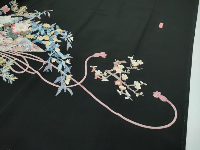 平和屋着物●極上 本加賀友禅作家 宮野勇造 黒留袖 宮島 枝花文 逸品 CZAA5600s6