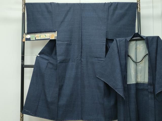 平和屋着物●極上 男性 本場結城紬 重要無形文化財 アンサンブル 奥順 杢 証紙・反端付き 逸品 未使用 CZAA5602s6