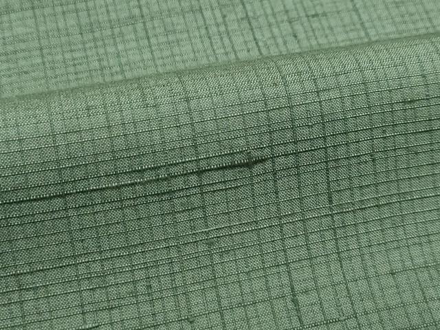 平和屋着物●極上 男性 紬 アンサンブル キングサイズ 色無地 麹塵色 逸品 CZAA5604s6