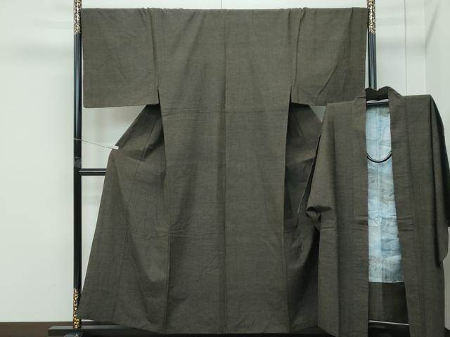 平和屋着物●極上 男性 紬 アンサンブル 霞文 逸品 CZAA5606s6