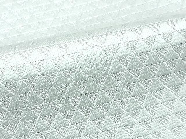 平和屋着物●極上 男性 色無地・紋付き羽織セット キングサイズ 鱗丸文 銀通し地 着物:白 羽織:薄鼠 舞台衣装 洗える着物 逸品CZAA5609s6