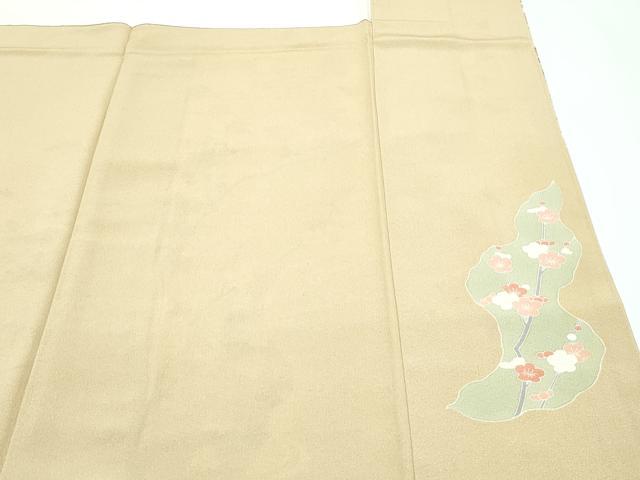 平和屋着物●極上 訪問着 道長草花文 暈し染め 金彩 榛色地 逸品 CZAA5612s6