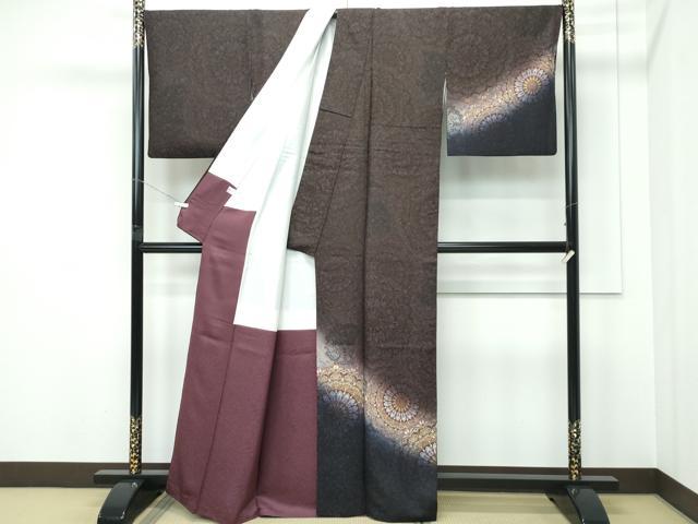 平和屋着物●極上 訪問着 正倉院花文 暈し染め 銀通し地 逸品 CZAA5632s6
