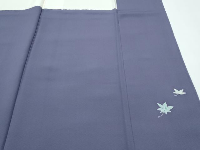 平和屋着物●極上 本加賀友禅作家 多崎元人 訪問着 枝梅楓文 藤煤竹色地 ほていや扱い 逸品 未使用 CZAA5645s6