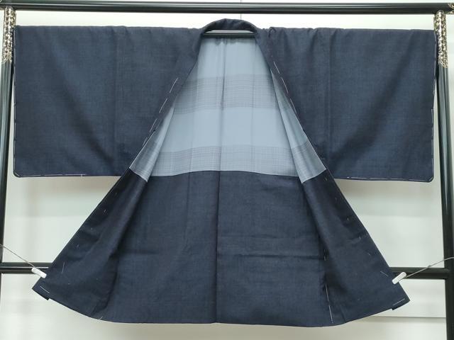 平和屋着物●極上 男性 本場結城紬 重要無形文化財 アンサンブル 杢 逸品 未使用 CZAA5662s6