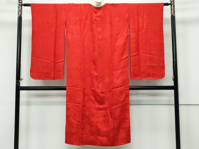 平和屋本店●極上 アンティーク 大正ロマン 長襦袢 袷 松竹梅飛鶴地紋 逸品 CZAA5673s6