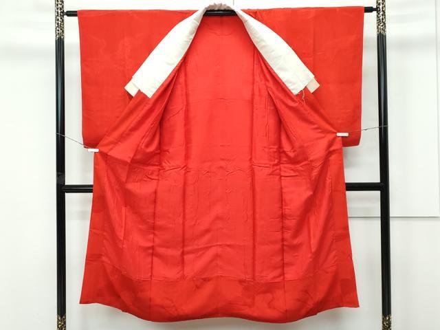 平和屋本店●極上 アンティーク 大正ロマン 長襦袢 袷 飛鶴地紋 半衿刺繍 逸品 CZAA5674s6