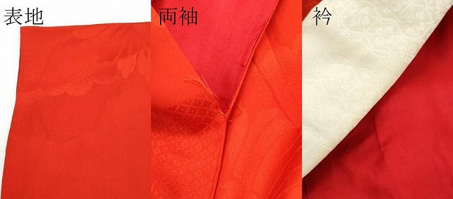 平和屋本店●極上 アンティーク 大正ロマン 長襦袢 袷 雲取り双鶴地紋 逸品 CZAA5678s6