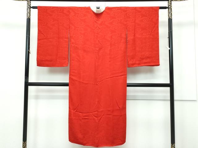 平和屋本店●極上 アンティーク 大正ロマン 長襦袢 袷 雲重ね地紋 逸品 CZAA5684s6
