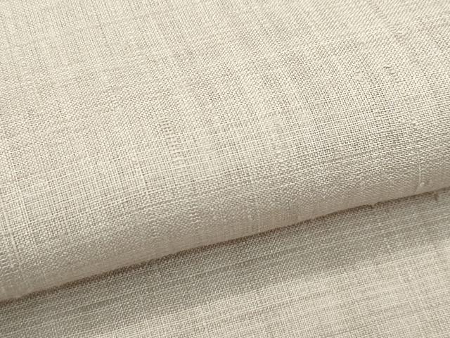 平和屋本店*希少 夏物 本場夏結城 野村半平作 奥順 色無地 白茶色 証紙・反端付き 逸品 CZAA5707s6