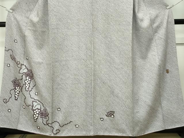 平和屋本店●極上 名門 藤娘きぬたや・総絞り 訪問着 葡萄蔦の葉文 落款有り 逸品 CZAA5709s6